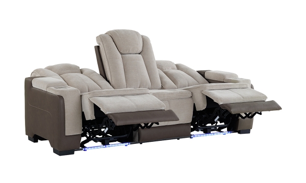 Lex Two-tone Reclining Transformer Sofa | Haynes Furniture