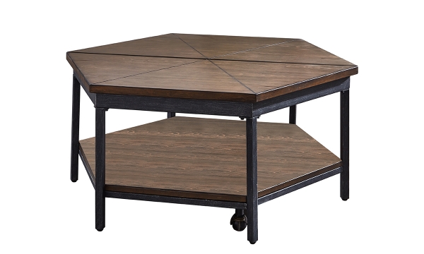 Picture of Ultimo Hexagon Lift-top Cocktail Table with Casters
