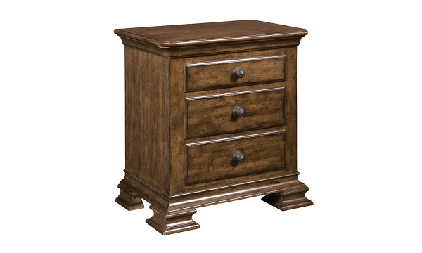 Picture of Portolone Truffle 3-Drawer Nightstand
