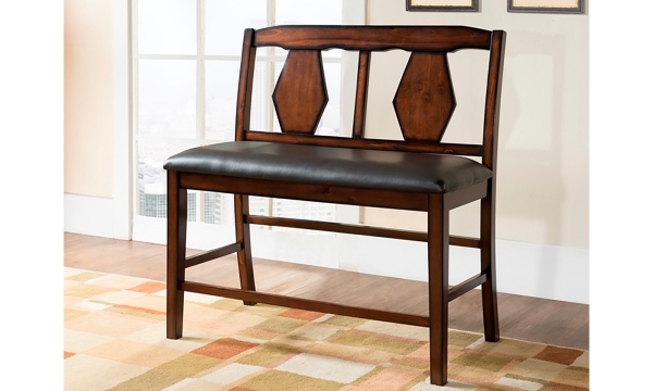 Picture of Kipa Cappuccino Upholstered Counter Height Dining Bench