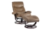 Picture of Dawson Brown Leather Recliner and Ottoman
