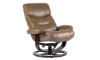 Picture of Dawson Brown Leather Recliner and Ottoman