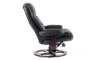 Picture of Dawson Black Leather Recliner and Ottoman