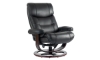 Picture of Dawson Black Leather Recliner and Ottoman