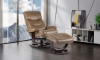 Picture of Dawson Brown Leather Recliner and Ottoman
