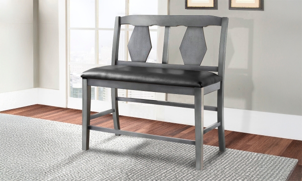 Picture of Kipa Gray Upholstered Counter Height Dining Bench
