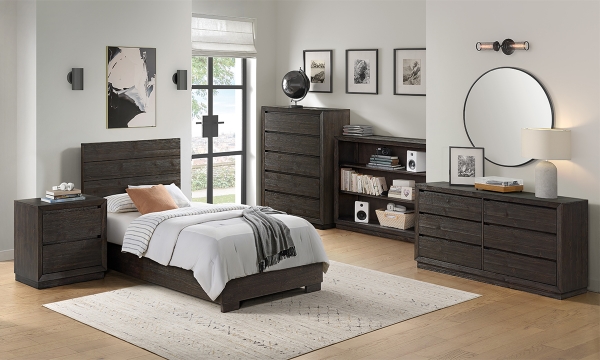 Picture of Caruso Cocoa Panel Bed