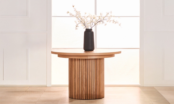 Picture of Original Round Oak Extendable Dining Table