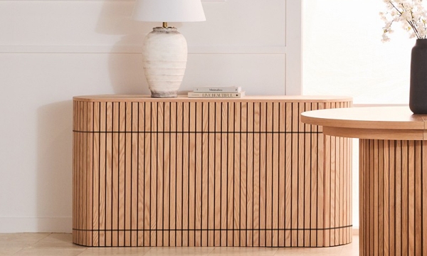 Picture of Original Round Oak Fluted Sideboard