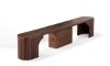 Picture of Original Round Walnut Extendable Dining Bench