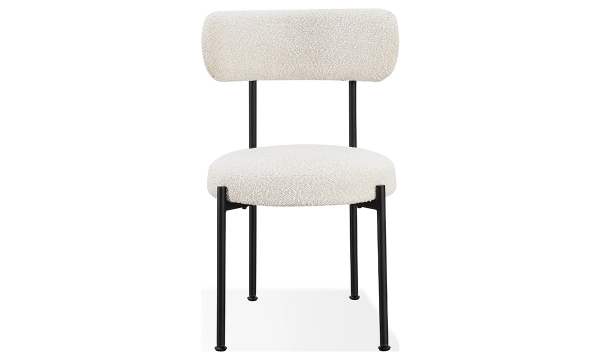 Picture of Aere White Boucle Dining Chair