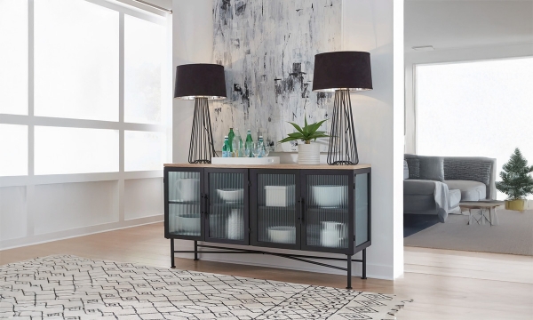 Picture of Aere Black and Ash 4-Door Sideboard