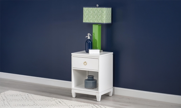 Picture of Orlando White 1-Drawer Nightstand