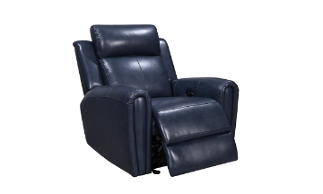 Picture of Tampa Blue Leather Single Power Recliner