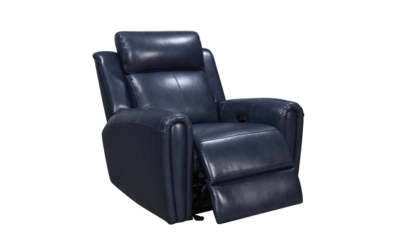 Picture of Tampa Blue Leather Single Power Recliner
