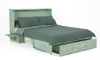 Picture of Poppy Seafoam Complete Queen Murphy Cabinet Bed