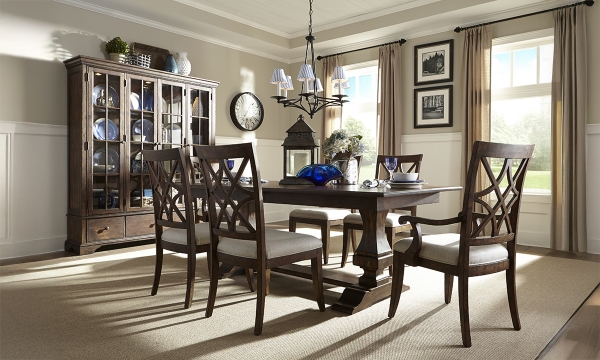 Picture of Trisha Yearwood Coffee Trestle 5-Piece Dining Set