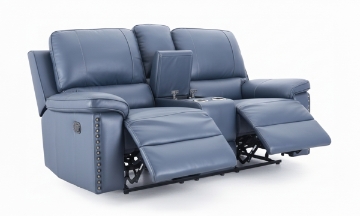 Picture of Dream Dayflower Leather Power Loveseat