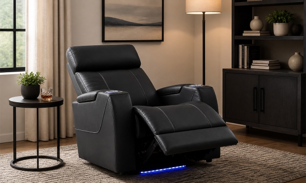 Picture of Diana Black Dual Power Home Theatre Recliner