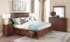 Picture of San Mateo Cherry Arts & Crafts 3-Piece Storage Bedroom Sets
