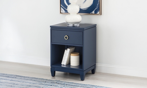 Picture of Orlando Blue 1-Drawer Nightstand