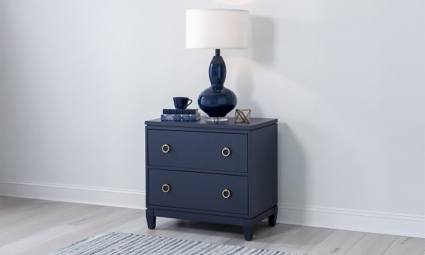 Picture of Orlando Blue 2-Drawer Nightstand