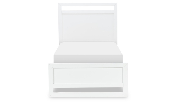 Picture of Orlando White Panel Bed with Lights