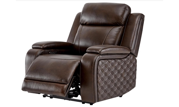 Picture of Watson Brown Leather Zero Gravity Power Recliner