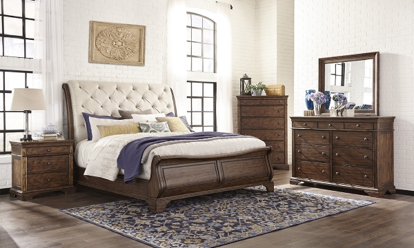 Picture of Trisha Yearwood 3-Piece Coffee Sleigh Bedroom Set