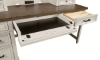 Picture of Caraway White Pedestal Desk with Hutch