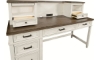 Picture of Caraway White Pedestal Desk with Hutch