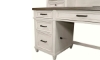 Picture of Caraway White Pedestal Desk with Hutch