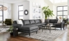 Picture of Trafton Charcoal Leather 4-Piece Left Chaise Sectional