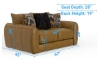 Picture of Janine Caramel Leather Loveseat