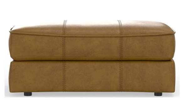 Picture of Janine Caramel Leather Ottoman
