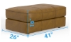 Picture of Janine Caramel Leather Ottoman