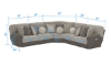 Picture of Oscar Umber Two-Tone 5-Piece Power Corner Sectional