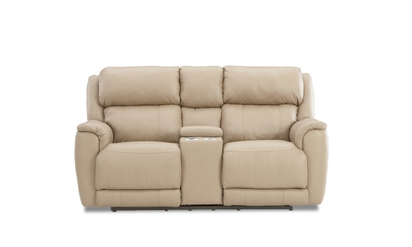 Picture of Blaze Stonewash Leather Power Loveseat