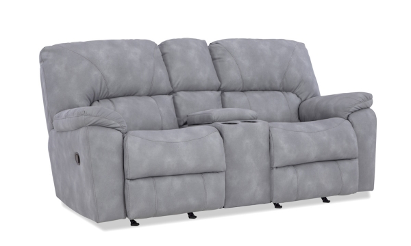 Picture of Filly Gray Reclining Console Loveseat
