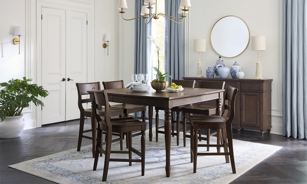 Picture of Cambridge Cherry 5-Piece Counter Height Dining Set