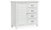 Picture of Shutter Lane White 4-Drawer Door Chest