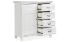 Picture of Shutter Lane White 4-Drawer Door Chest