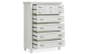 Picture of Shutter Lane White 5-Drawer Chest